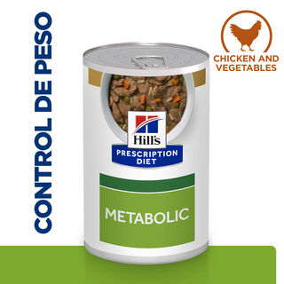 Hill’s Prescription Diet Metabolic Guisado de Frango e Legumes lata para cães